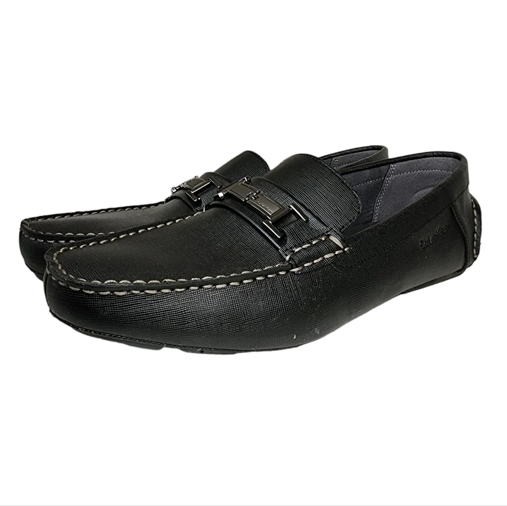 Calvin Klein Men's Black Slip On Shoes Magnus Driver Loafer - Picture 7 of 16